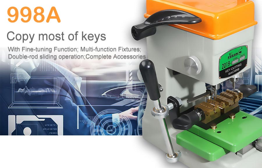 FUGONG 998A Automatic Key Cutting Machine 220V Key Duplicating Machine Locksmith Picking Tool Locksmith Tool
