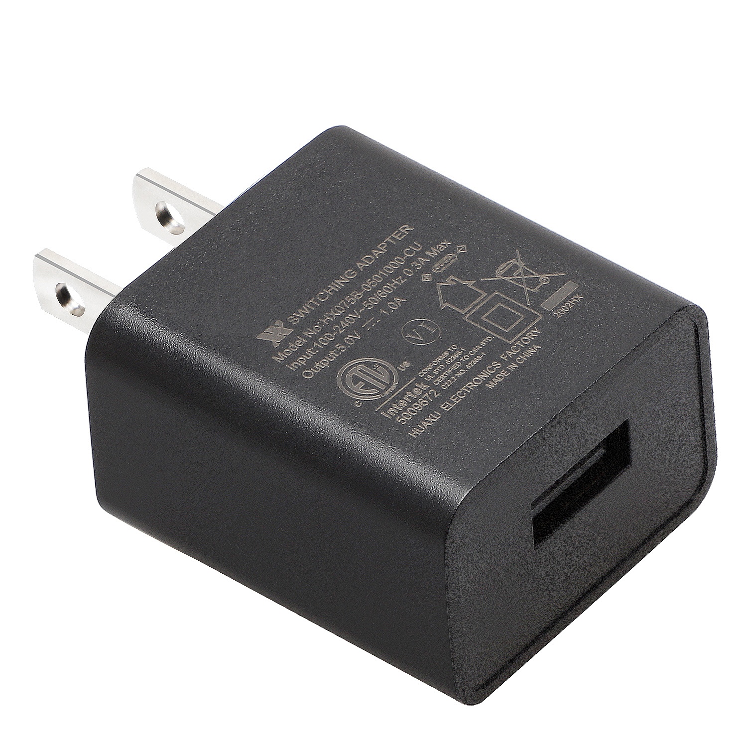 5v 1a 1.2a 1.5a usb настенный адаптер для зарядного устройства для камеры США/ЕС/Великобритания штекер Однопортовый импульсный источник питания с FCC CE ROHS ETL BS GS