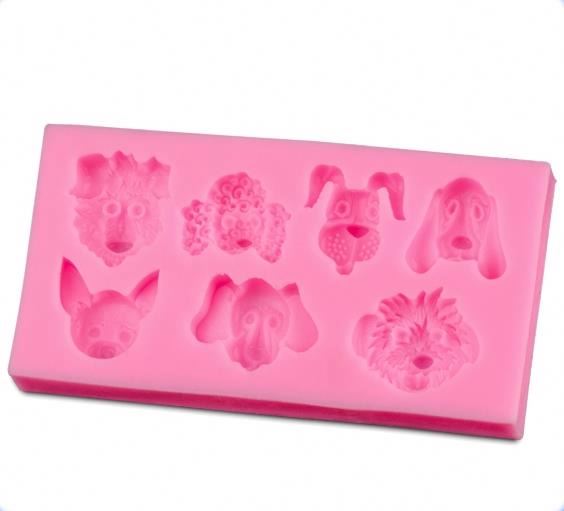 Venda quente do gato do cão forma silicone fondant de decoração do bolo ferramentas melhor para o presente das crianças