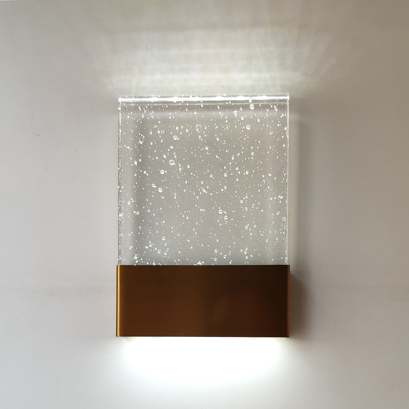 indoor black led wall lamp LED 6W decorative Square Bubble crystal shape wall light for home Dimmable Christmas lights