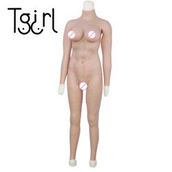 Tgirl Silicone Bodysuit Breast Forms With False Vagina For Crossdressers Transgenders