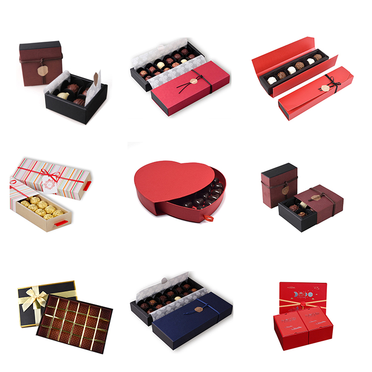 Packaging Box factory customize Wholesale Custom Luxury 6 Chocolate Packaging Paper Box Manufacturer