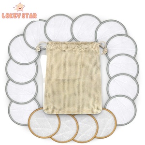 Lokeystar Bamboo Makeup Remover Pads Washable Facial Cotton Rounds Pads