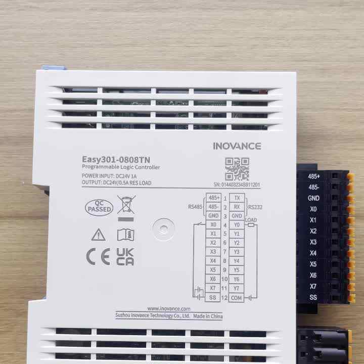 INOVANCE PLC EASY301-0808TN: 4 Pulse Control Axes, RS232/RS485