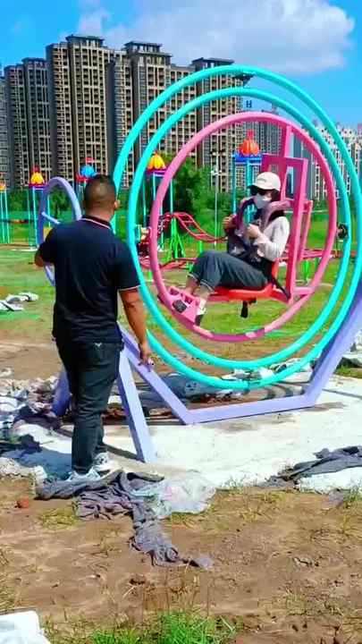 Space Gyroscope Rides Portable Human Gyroscope Ride Adult Amusement Park Equipment Space Ring ...