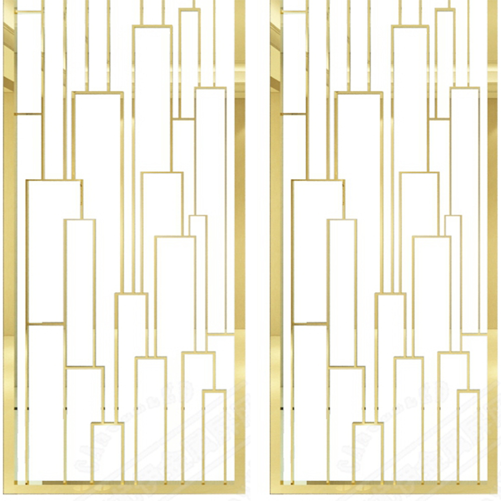 Гостиничный ресторан, Золотая комната из нержавеющей стали, пол до потолка, жиловые экраны и разделители