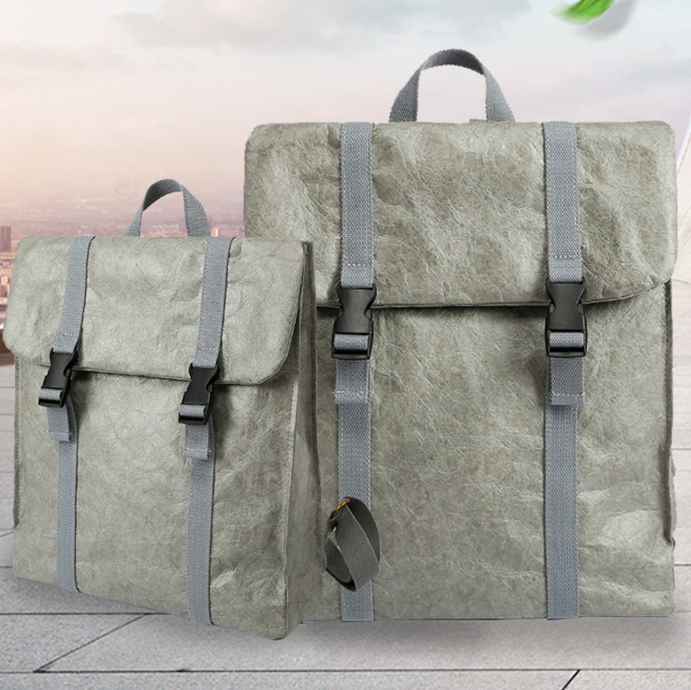 Zaino di carta lavabile ecologico all'ingrosso alla moda zaino roll top