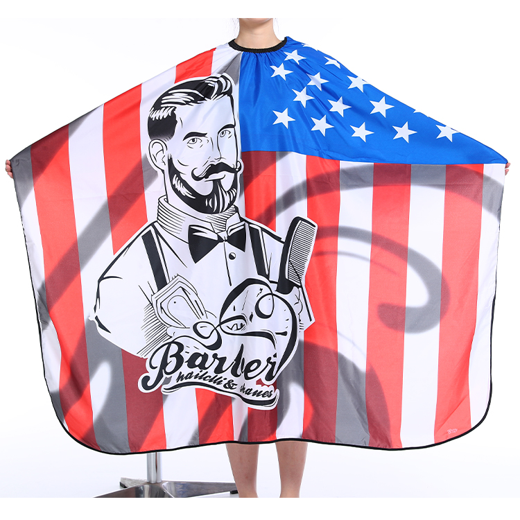 2021 предоставляется бесплатный образец водонепроницаемой ткани Парикмахерская накидка экологически чистые салонные парикмахерские фартуки с пользовательским логотипом