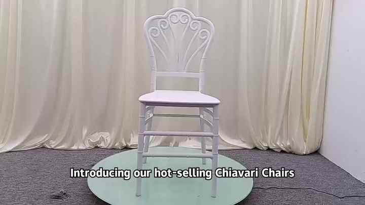 Hot sales cheap White pp Plastic Chiavari Chair outdoor wedding chairs