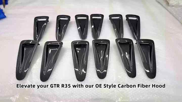 R35 GTR GT-R OE-STYLE カーボン リアスポイラー 2017-2022 Nissan GTR R35 EBA OE Style Carbon Fiber Grille