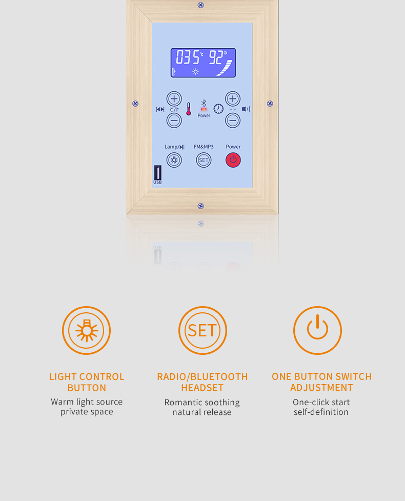 Canada hemlock wood infrared corner sauna room