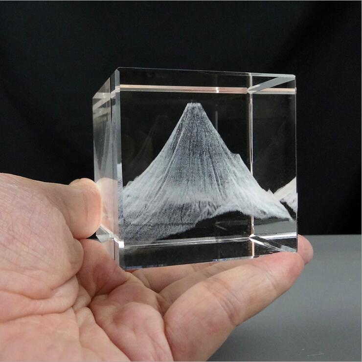 Чистый 3D лазер ручной работы на заказ k9 Твердые чистые Кристальные кубики Магический кубик из хрустального стекла для гравировки