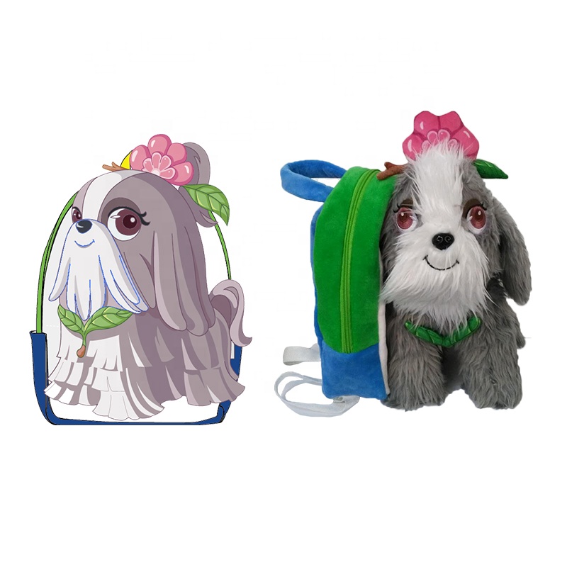 Oem дизайн животных плюшевые мешок пользовательские плюшевые игрушки собаки мешок