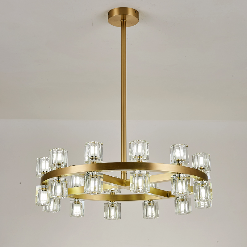BIG Copper Indoor Villa Fancy Design Pendant Artist Chandelier Crystal Lamp Modern Luxury Loft Room Interior Customization Light