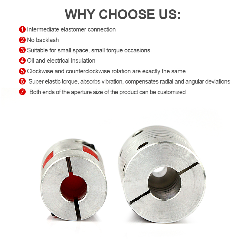 shaft bore size 4mm 5mm 6mm 7mm 8mm 10mm 12mm OD14mm OD16mm OD20 L22mm rigid Brass Copper coupling coupler