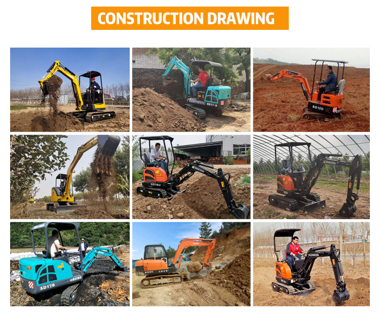 Shanding hot sale bagger 3t  mini trench digger bagger mini digger