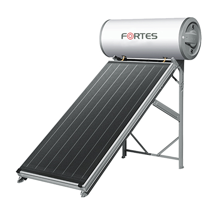 Fortes flat panel solar heating cooling hot water air source heat pump water heater