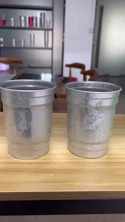 China Factory Wholesale New Style 100% Recyclable Cafe Shop Tableware  Aluminum Recycle Coffee Cup Reusable