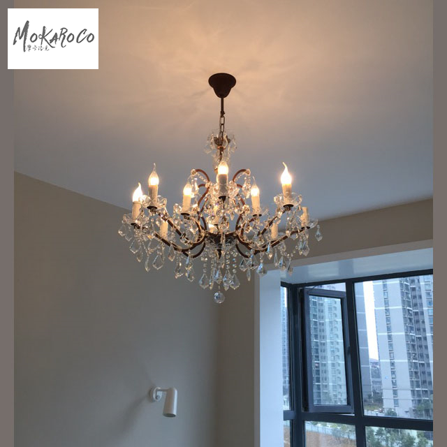 Cut Chandelier Traditional Crystal Lighting 12 Light Rococo Iron Classic Hand Cut For Home Centerpieces Crystal Chandelier