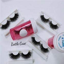 Popular Private Logo Custom Package Red/Black/Green/Blue/White/Purple Pill Boxes Bottle Mink 25mm Lashes