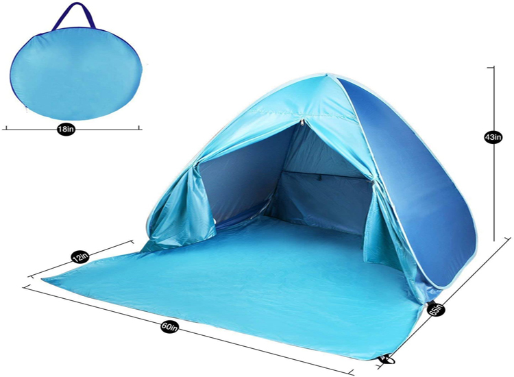 Hot Creative Customized Fishing Beach Shelter, 2020 Hot-selling New Inventions UPF50+ Silver Coated Beach Tents Manufacturer,