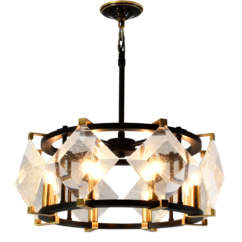 Art Copper Indoor Villa Fancy Design Pendant Artist Chandelier Crystal Lamps Modern Luxury Living Room Interior Glass Lighting