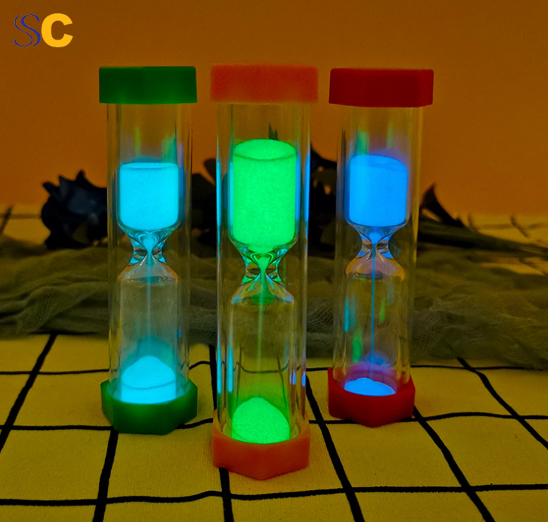 Светящиеся Песочные часы 3 мин мини шестигранной подарок песочных часов акриловые песочные часы