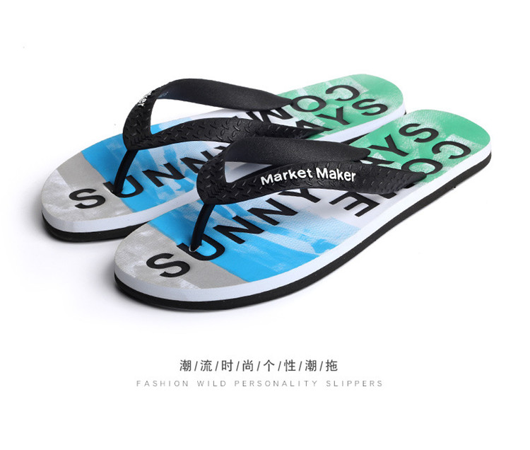 Mens Beach Flip Flops Rubber Sole Non-slip Breathable Casual EVA Slippers Outdoor Sandals