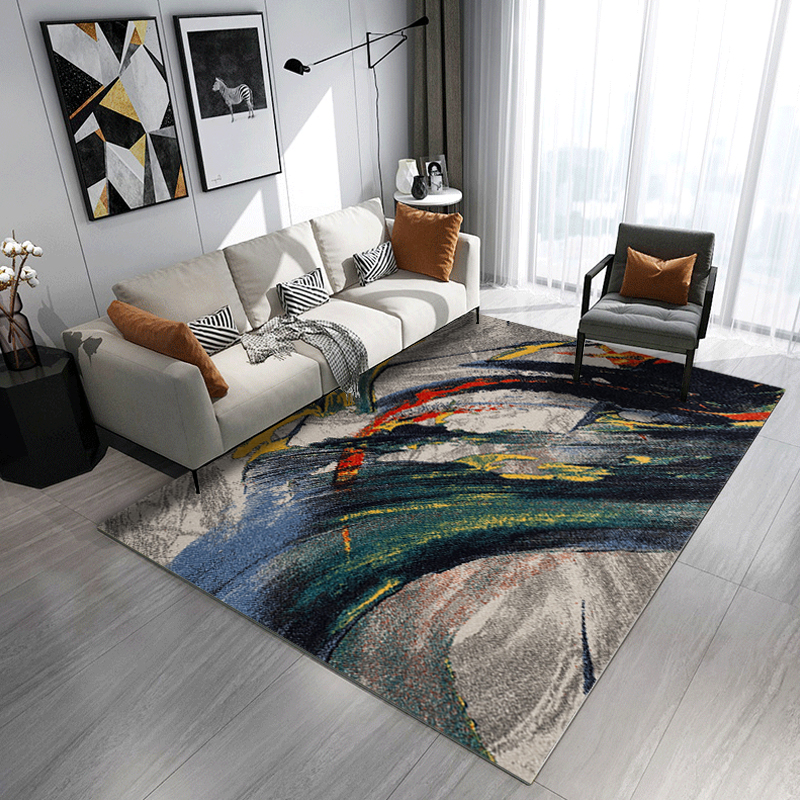 Fashionable elegant comfortable touching feeling carpet  polyester color exhibition mat living room carpet