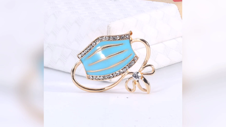 Hot Sale Current Event Fashion Brooches for Suits Colors Veil