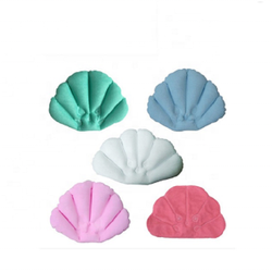 Eco-friendly waterproof inflatable bath pillow with suction cup