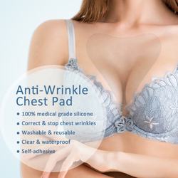 Waterproof Transparent Reusable Anti Wrinkle Chest Silicone Breast Bra Pads for Wrinkles