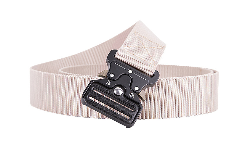 Tactical Belt Men's Nylon Fabric Outdoor Combat Metal Buckle Woven Belt Hunting Hiking Sports Fabric Belt