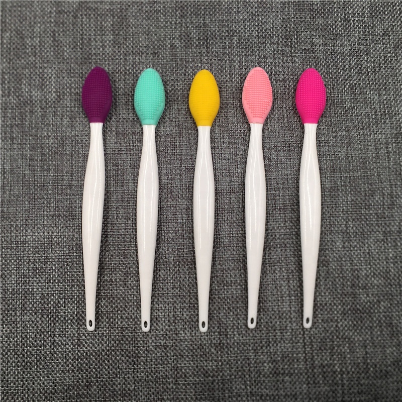 Один Мини Дешевые веганских материалов рисунок «губки скруббер силиконовые уход за кожей лица губ щеточка для чистки акне удаление угрей, обладает отшелушивающим эффектом, инструмент