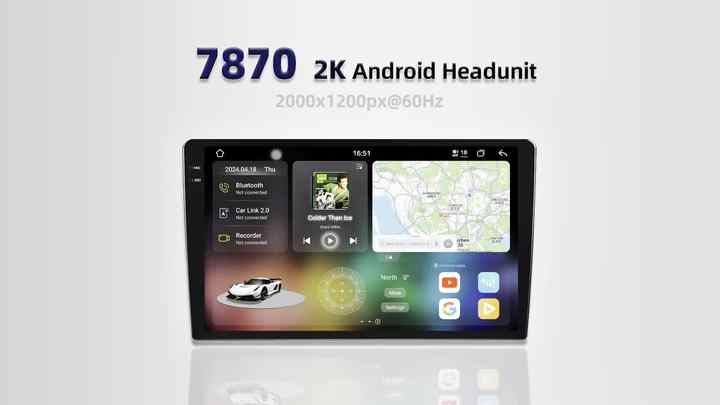 UIS 7870 2K Android 13 Screen 8core Car Radio Stereo Carplay