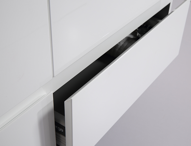 High gloss white pu painting bathroom cabinet double sink bathroom vanity