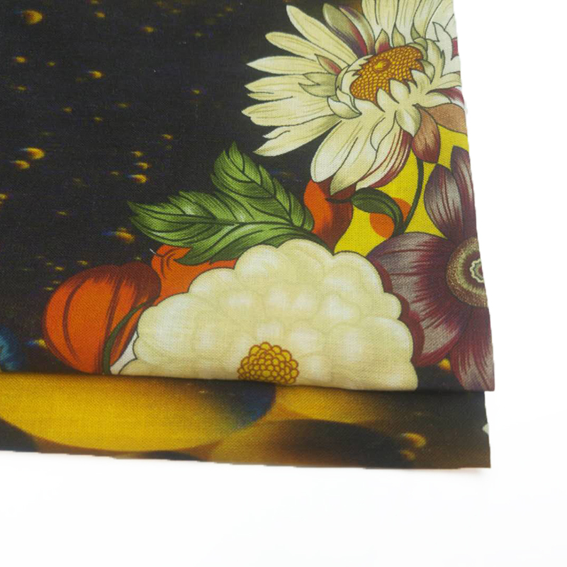 custom viscose crepe floral digital print fabric printing rolls