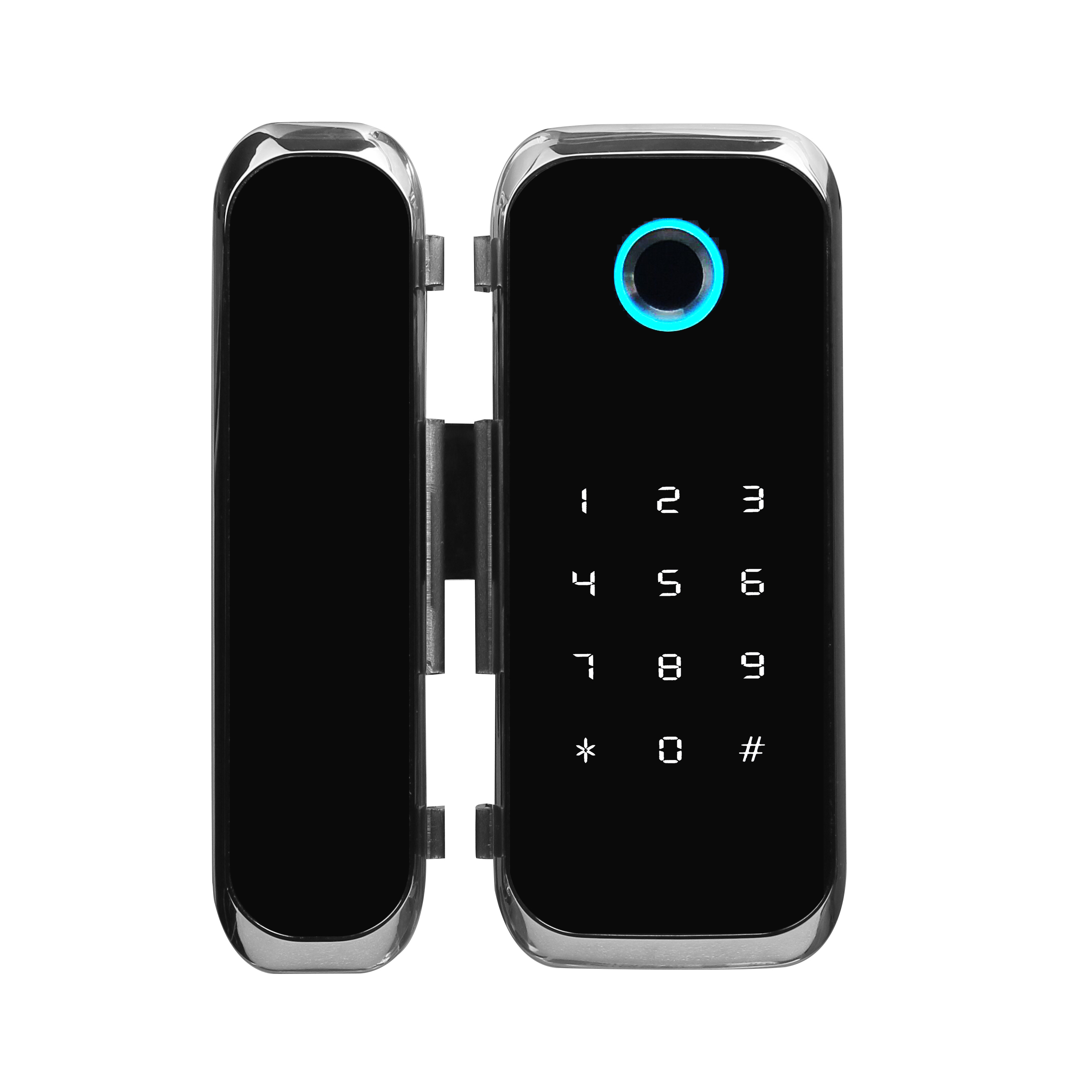 Smart WiFi Bluetooth APP Access Electronic Biometric Fingerprint Office Glass Sliding Door Lock