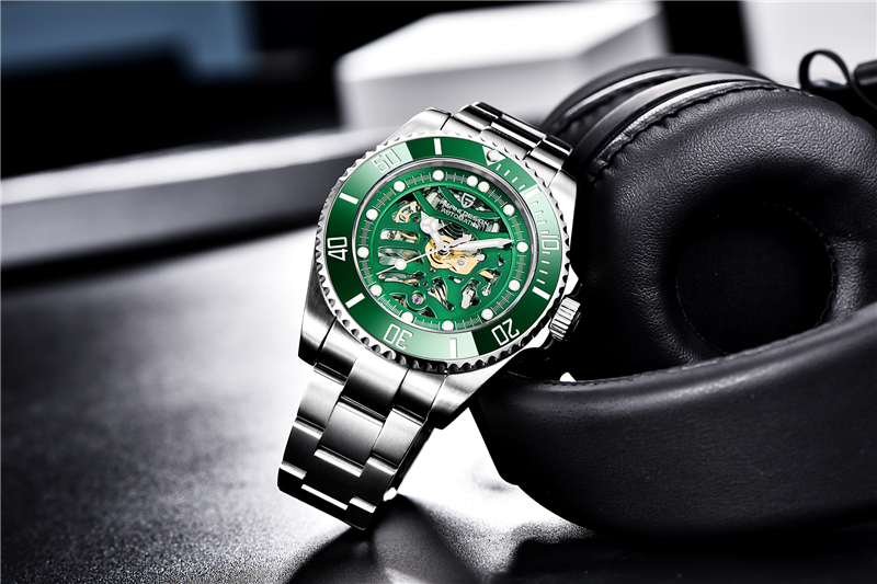 Nouveau PAGANI DESIGN Marque Hommes Montre Automatique Mécanique En Acier Inoxydable Saphir Verre 100 M Montres Étanches Reloj Hombre