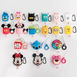 2019 NEW Arrivals Cute Cartoon airpods Case earphones Silicone Protective Cover Charging Headphones Case For APPLE airpods