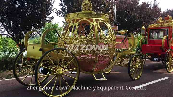 Luxury Pumpkin Horse Wagon - Perfect for Wedding Beauty