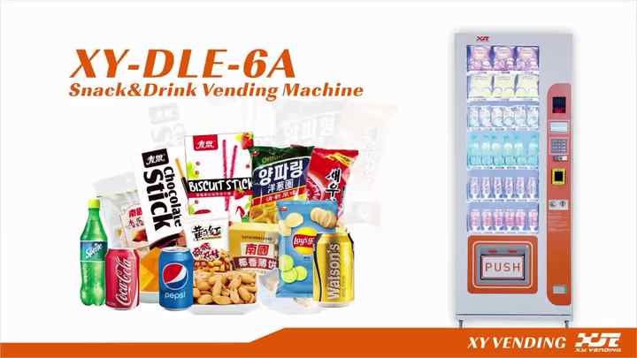 Custom Digital Vending Machine for Foods and Drinks Accepting Cash and ...