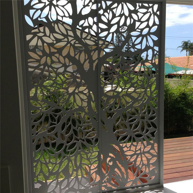 Corte a laser decorativo painel de fachada de alumínio perfurado