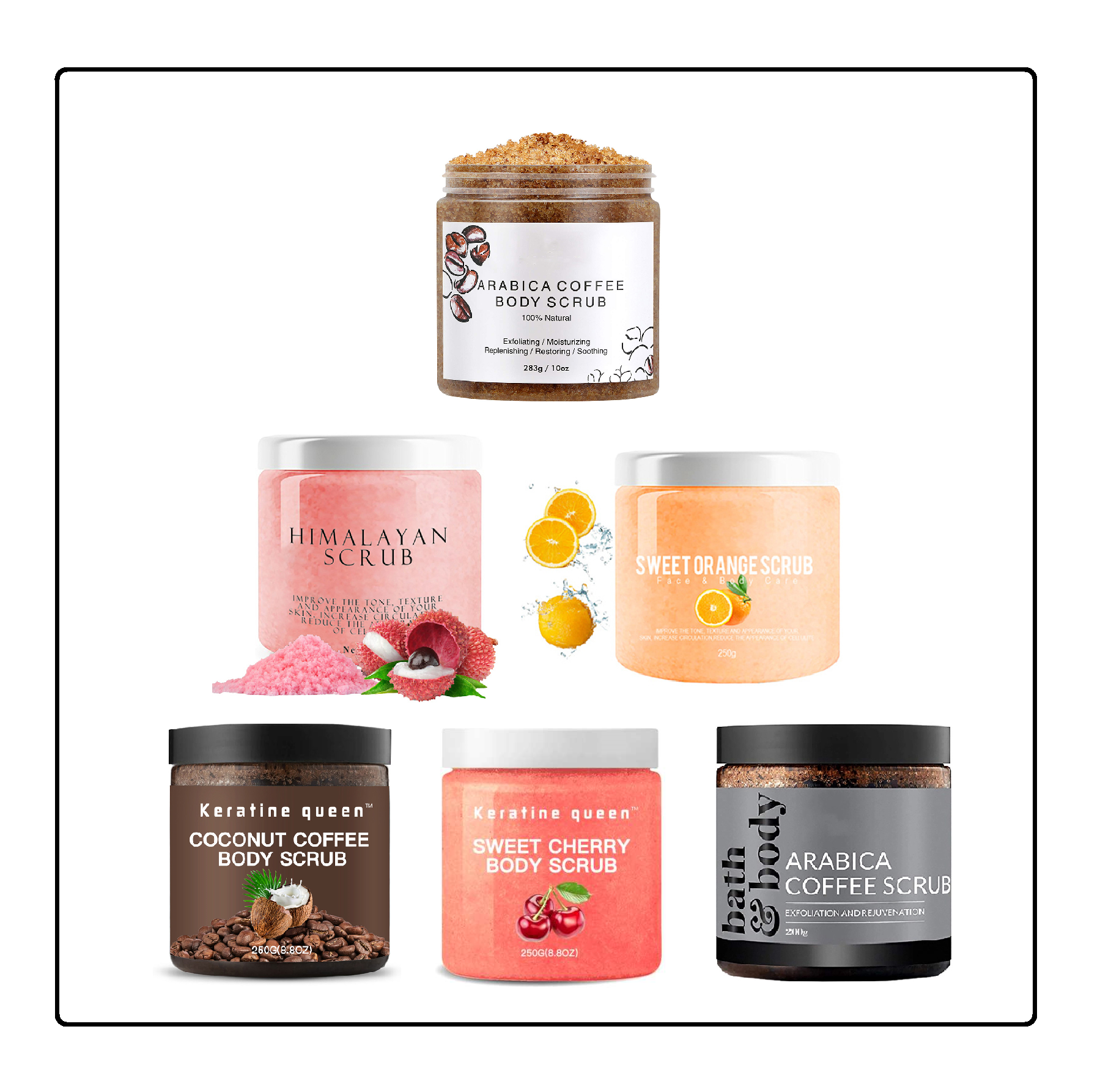 Лидер продаж, оптовая продажа, OEM, отшелушивающий тонкий натуральный фирменный набор для органического тела, розовый кофе сахар