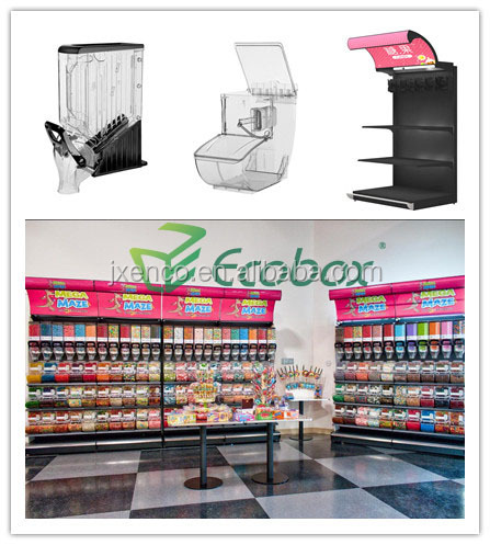 Ecobox hot selling in Australia white bulk candy sweet nuts food bin container for supermarket or zero waste shop