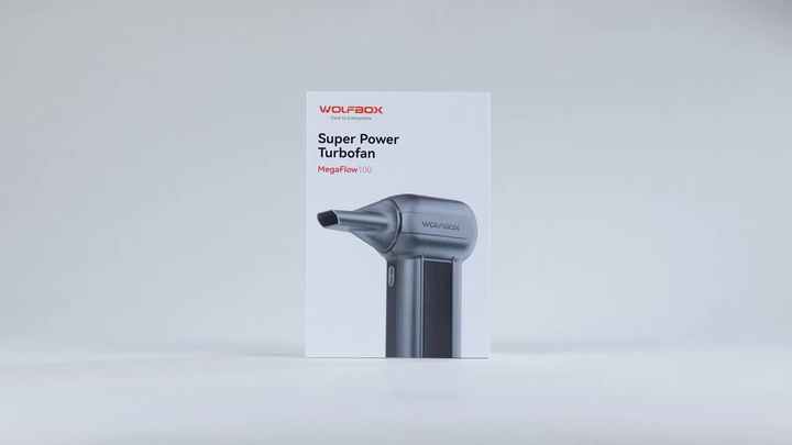 WOLFBOX MF100 Elektrischer Luftgebläse – Kabelloser Staubwedel Mit 150.000 U/min, 3 Geschwindigkeiten