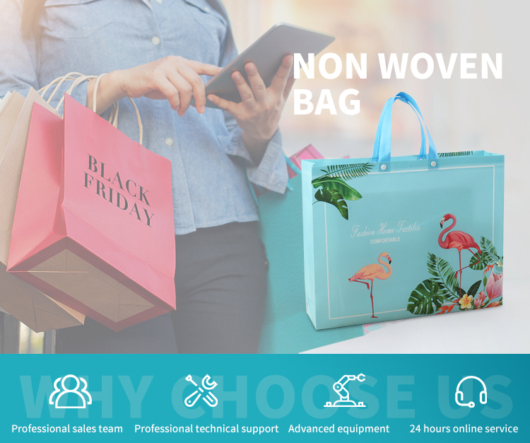 2021 Hot Sale non woven bag custom logo printed eco bags durable handled laminated pp woven bag