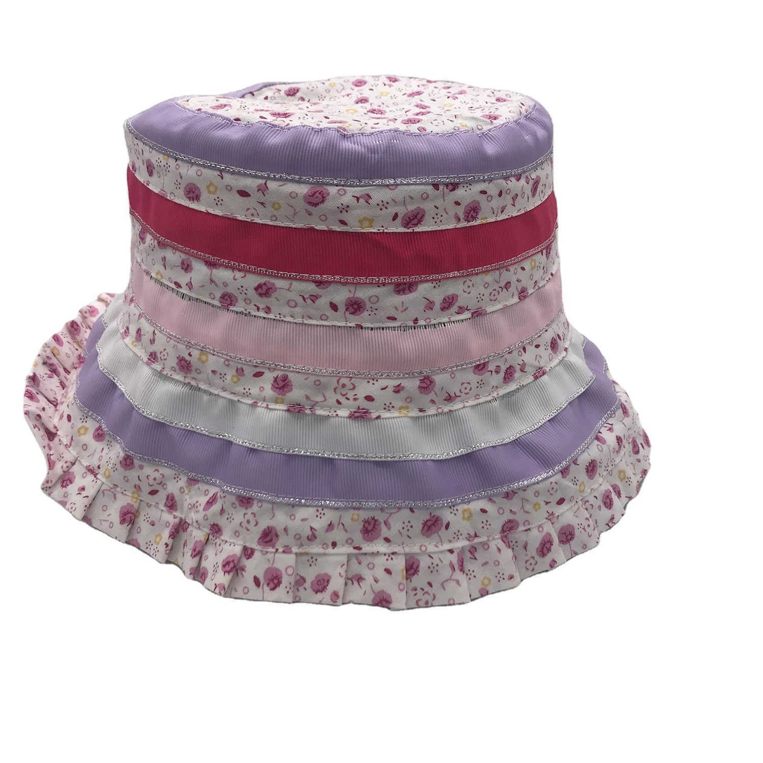 Детская атласная шляпка с лентой, модная Солнцезащитная Панама на заказ, в стиле пэчворк, для маленьких девочек