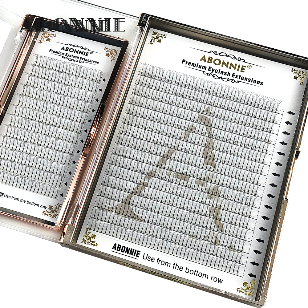 Abonnie 640 вентиляторы большой готовых объем вентиляторы 3d/4d/5d/6d ресниц русский объем ресниц сборные готовые ресниц для наращивания, искусственная норка