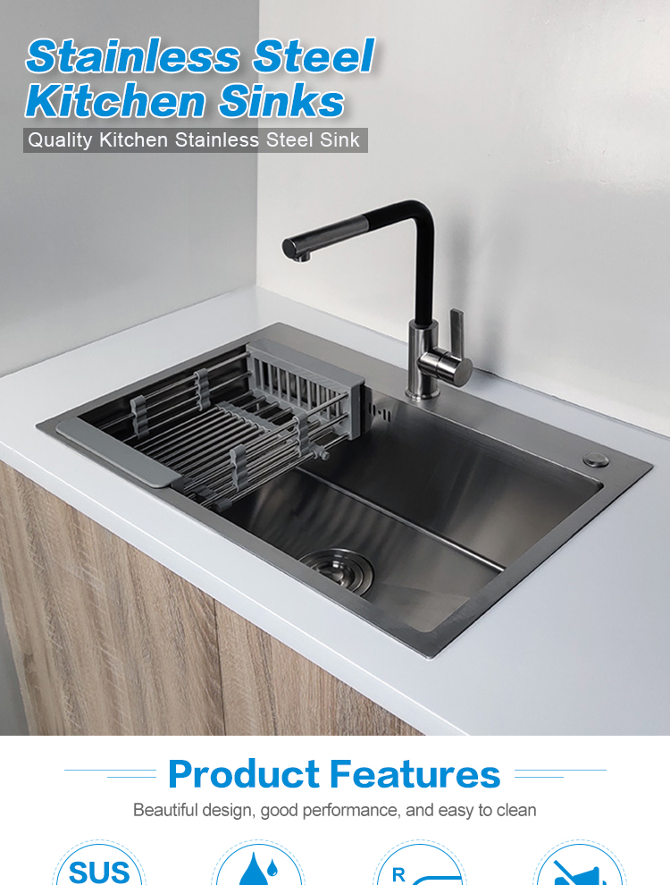 Advanced Technology Products Sink 304 Stainless Steel Modern Metal Kitchen Sink